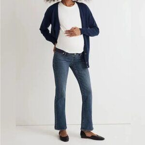 Madewell The Maternity Side-Panel Kick Out Crop Jeans 25